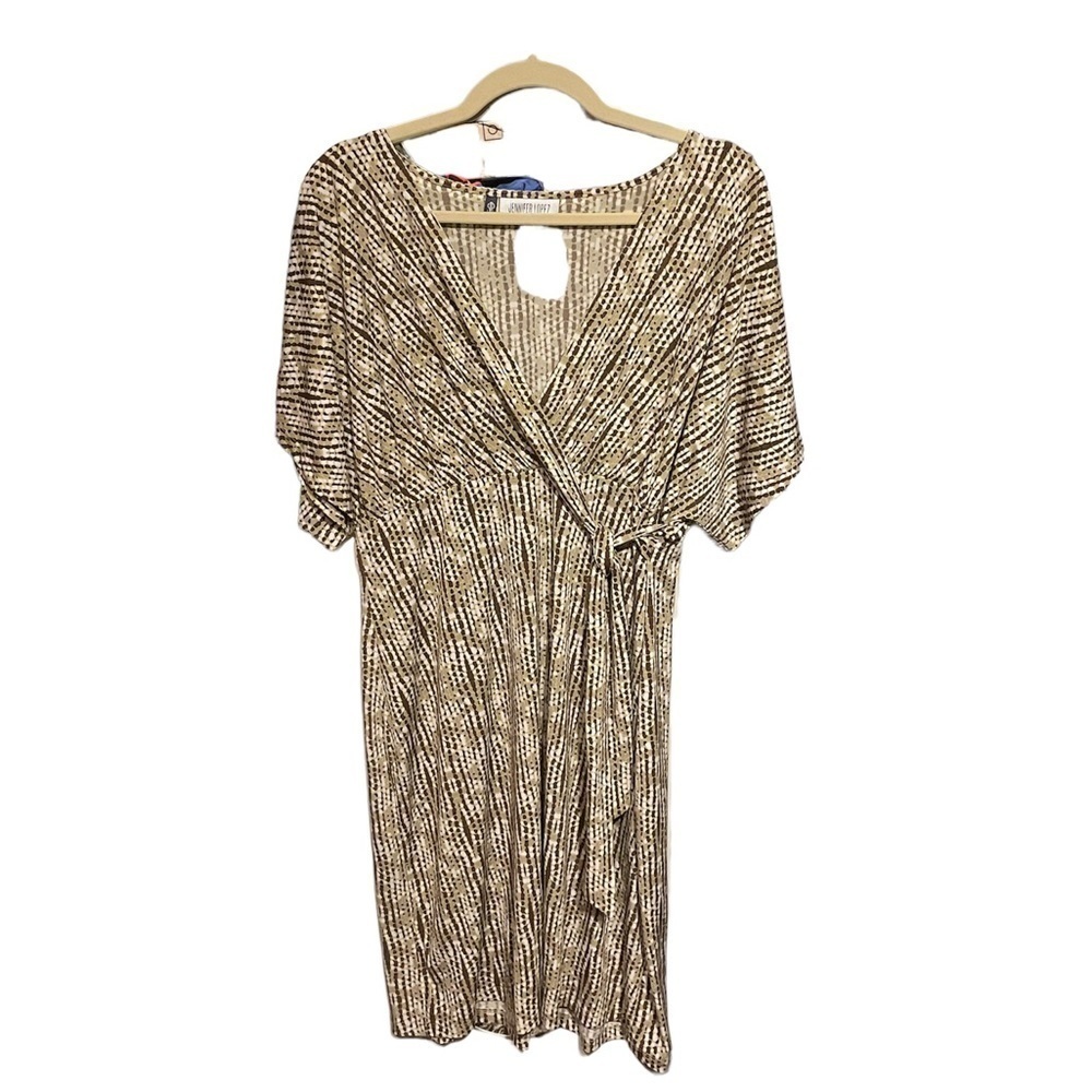 JENNIFER Lopez Short Sleeve V Neck‎ Dress